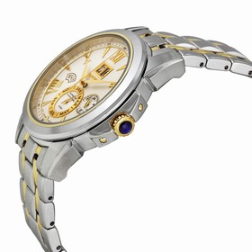 Seiko Kinetic Ivory Dial Two-Toned Stainless Steel Mnes Watch SNP066