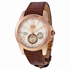 Seiko Kinetic White Dial Brown Leather Men's Watch SNP068