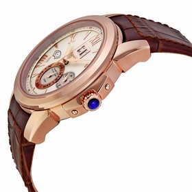 Seiko Kinetic White Dial Brown Leather Men's Watch SNP068