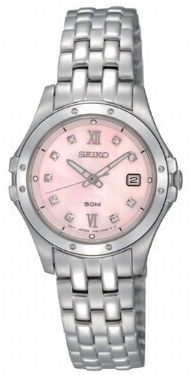 Seiko Le Grand Sport Pink Mother of Pearl Dial Stainless Steel Ladies Watch SXDE21