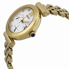 Seiko Multi-Function White Dial Gold-plated Ladies Watch SKY698