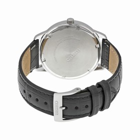 Seiko Neo Classic Silver Dial Black Leather Men's Watch SUR035