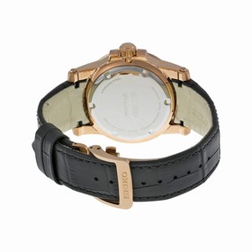 Seiko Premier Kinetic Brown Dial Black Leather Men's Watch SRG016P1