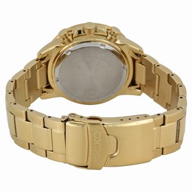 Seiko Prospex Solar Black Dial Gold Tone Stainless Steel Men's Watch SSC008