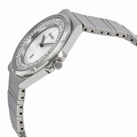 Seiko Silver Crystal-set Diial Stainless Steel Ladies Watch SXDF71