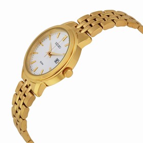 Seiko Silver Dial Gold-plated Ladies Watch SUR824