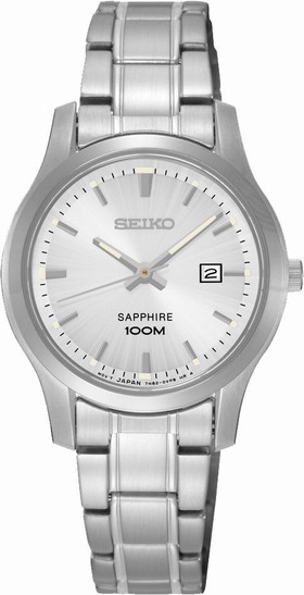Seiko Silver Dial Stainless Steel Quartz Ladies Watch SXDG61