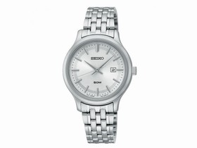 Seiko Silver Dial Stainless Steel Quatrz Ladies Watch SUR799
