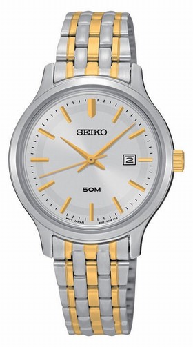 Seiko Silver Dial Two-tone Stainless Steel Quartz Ladies Watch SUR793