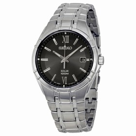 Seiko Solar Black Dial Men's Watch SNE215