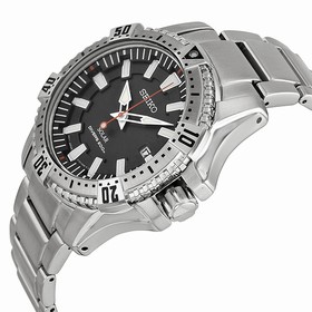 Seiko Solar Black Dial Stainless Steel Men's Watch SNE293