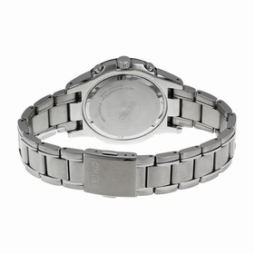 Seiko Solar Black Dial Stainless Steel Men's Watch SSC087