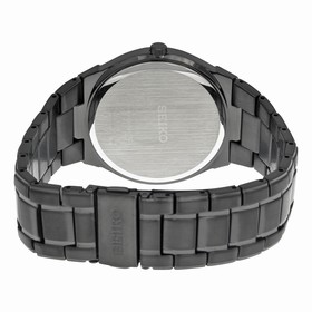 Seiko Solar Black Sunray Dial Black Ion-plated Men's Watch SNE325