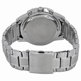 Seiko Solar Blue Dial Chronograph Stainless Steel Men's Watch SSC141