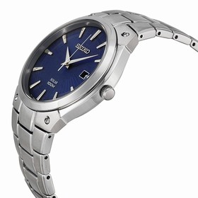 Seiko Solar Blue Dial Stainless Steel Men's Watch SNE323