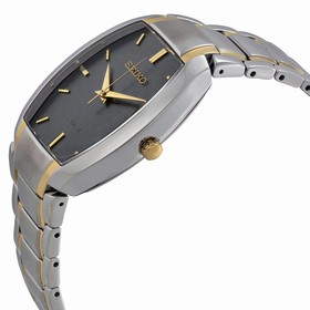 Seiko Solar Blue Dial Two-tone Men's Watch SNE334