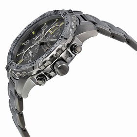 Seiko Solar Chronograph Black Dial Gray Ion-plated Men's Watch SSC307