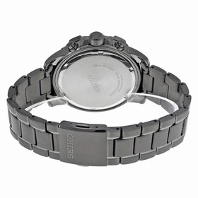 Seiko Solar Chronograph Black Dial Gray Ion-plated Men's Watch SSC307
