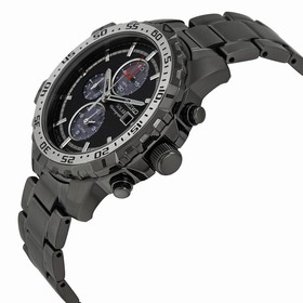 Seiko Solar Chronograph Black Dial Gunmetal Ion-plated Men's Watch SSC301