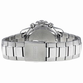 Seiko Solar Chronograph Black Dial Stainless Steel Men's Watch SSC077