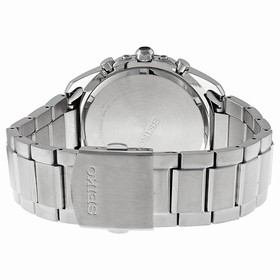 Seiko Solar Chronograph Black Dial Stainless Steel Men's Watch SSC215