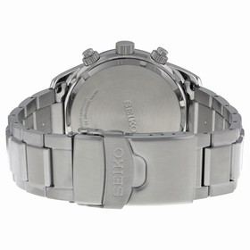 Seiko Solar Chronograph Black Dial Stainless Steel Men's Watch SSC229