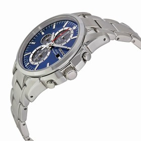 Seiko Solar Chronograph Blue Dial Stainless Steel Men's Watch SSC085