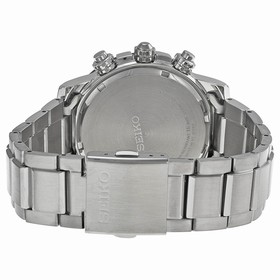 Seiko Solar Chronograph White Dial Stainless Steel Men's Watch SSC243