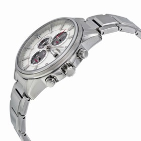 Seiko Solar Chronograph White Dial Stainless Steel Men's Watch SSC251