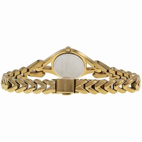 Seiko Solar Gold Dial Gold-Tone Steel Ladies Watch SUP176