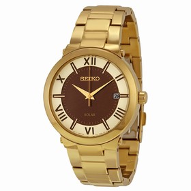 Seiko Solar Gold-tone Men's Watch SNE884