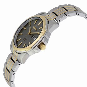 Seiko Solar Gray Dial Two-Tone Stainless Steel Men's Watch SNE098