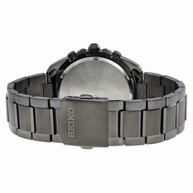 Seiko Solar Grey Dial Gunmetal Chronograph Men's Watch SSC235