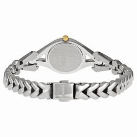 Seiko Solar Mother Of Pearl Dial Two-Tone Stainless Steel With Diamonds Ladies Watch SUP174