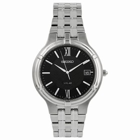 Seiko Solar Quartz Stainless Steel Men's Watch SNE027