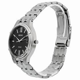 Seiko Solar Quartz Stainless Steel Men's Watch SNE027