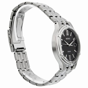 Seiko Solar Quartz Stainless Steel Men's Watch SNE027