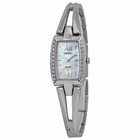 Seiko Solar Tressia Swarovski Crystal Stainless Steel Ladies Watch SUP083