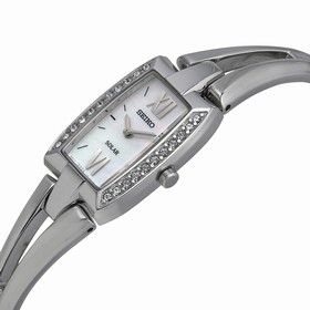 Seiko Solar Tressia Swarovski Crystal Stainless Steel Ladies Watch SUP083