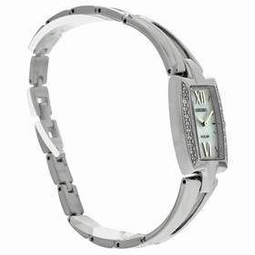 Seiko Solar Tressia Swarovski Crystal Stainless Steel Ladies Watch SUP083