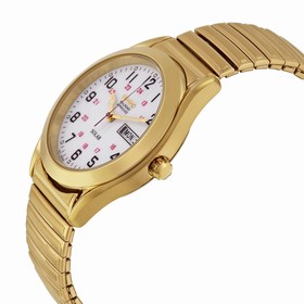 Seiko Solar White Dial Gold-tone Men's Watch SNE064
