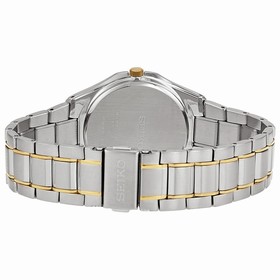 Seiko Solar White Dial Stainless Steel Men's Watch SNE156