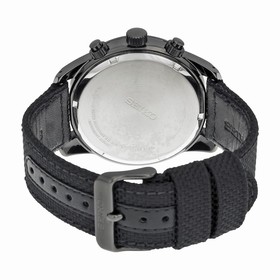 Seiko Sport Solar Black and Orange Dial Chronograph Men's Watch SSC233
