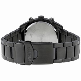Seiko Sports Black Stainless Steel Chronograph Men's Watch SNN237