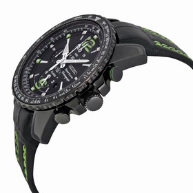 Seiko Sportura Chronograph Black Dial Black Men's Watch SNAE97