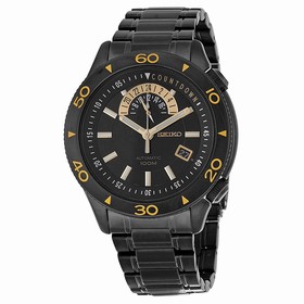 Seiko Superior Automatic Black Dial Black Ion-plated Stainless Steel Men's Watch SSA187