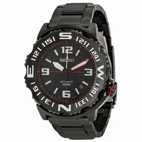 Seiko Superior Automatic Black Dial Black Steel Men's Watch SRP447