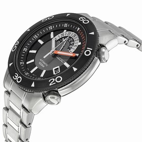Seiko Superior Automatic Black Grey Dual Stainless Steel Men's Watch
