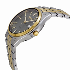 Seiko Two-tone Solar Charcoal Dial Men's Watch SNE042