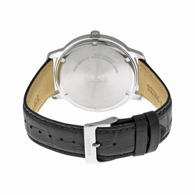 Seiko White Dial Black Leather Men's Watch SUR113